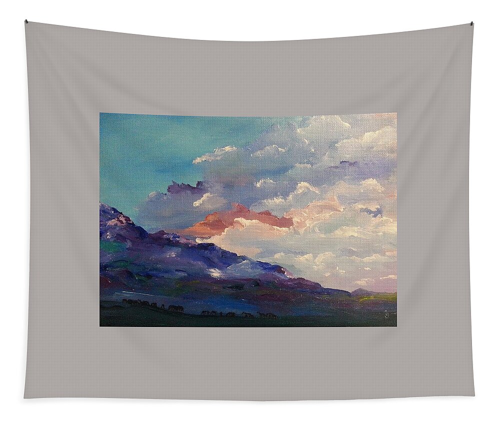 Big Sky Montana Tapestry featuring the painting Breakin' Free by Cheryl Nancy Ann Gordon
