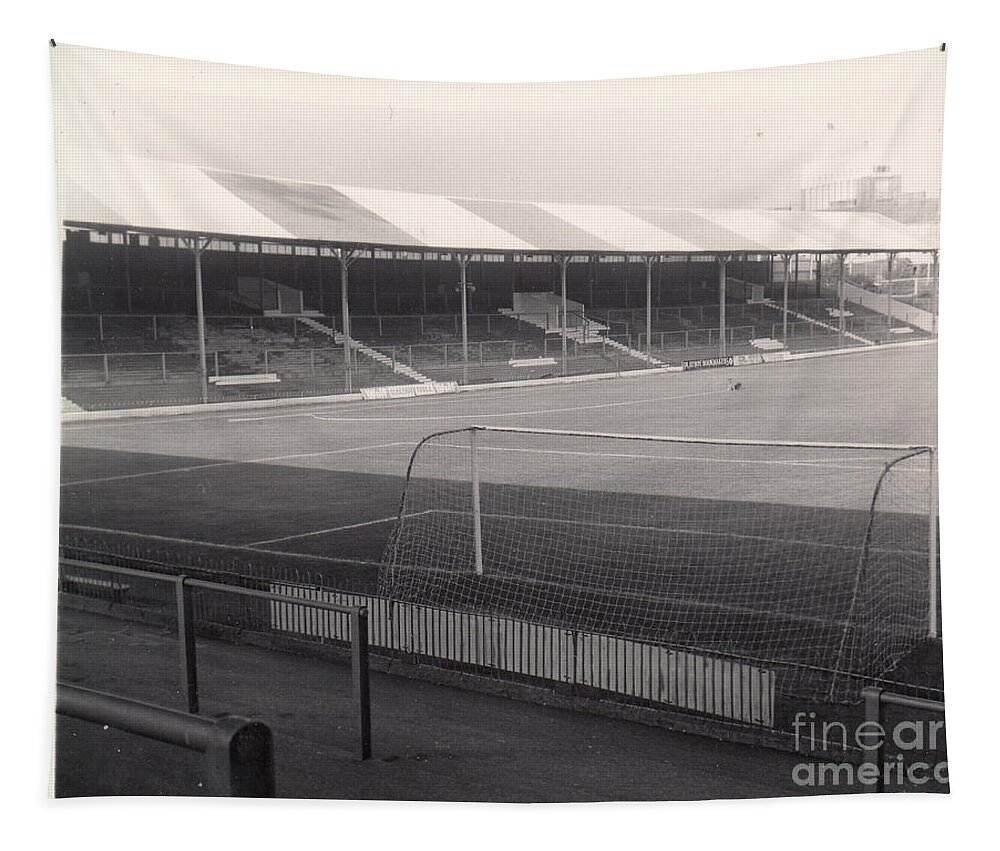  Tapestry featuring the photograph Brentford - Griffin Park - New Road Stand 1 - September 1968 by Legendary Football Grounds