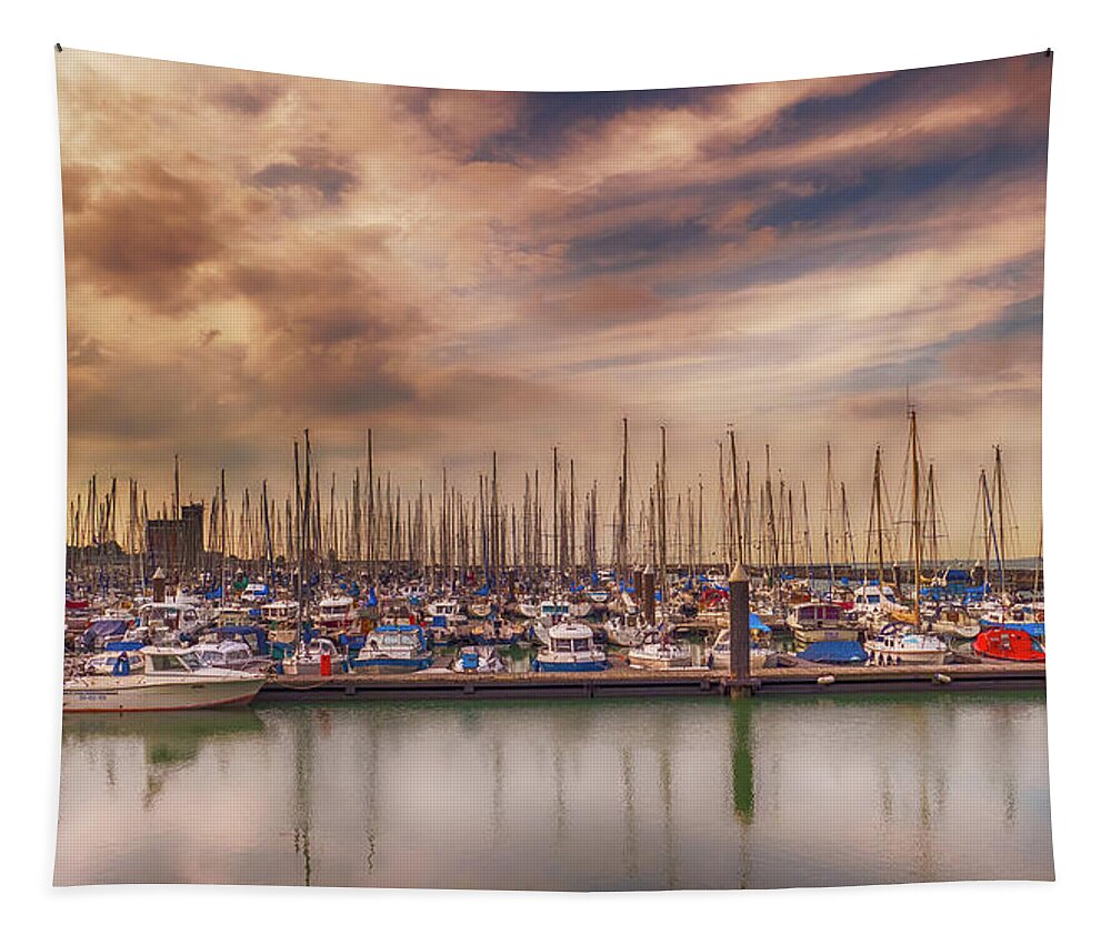 Breskens Tapestry featuring the photograph Breskens Marina by Wim Lanclus