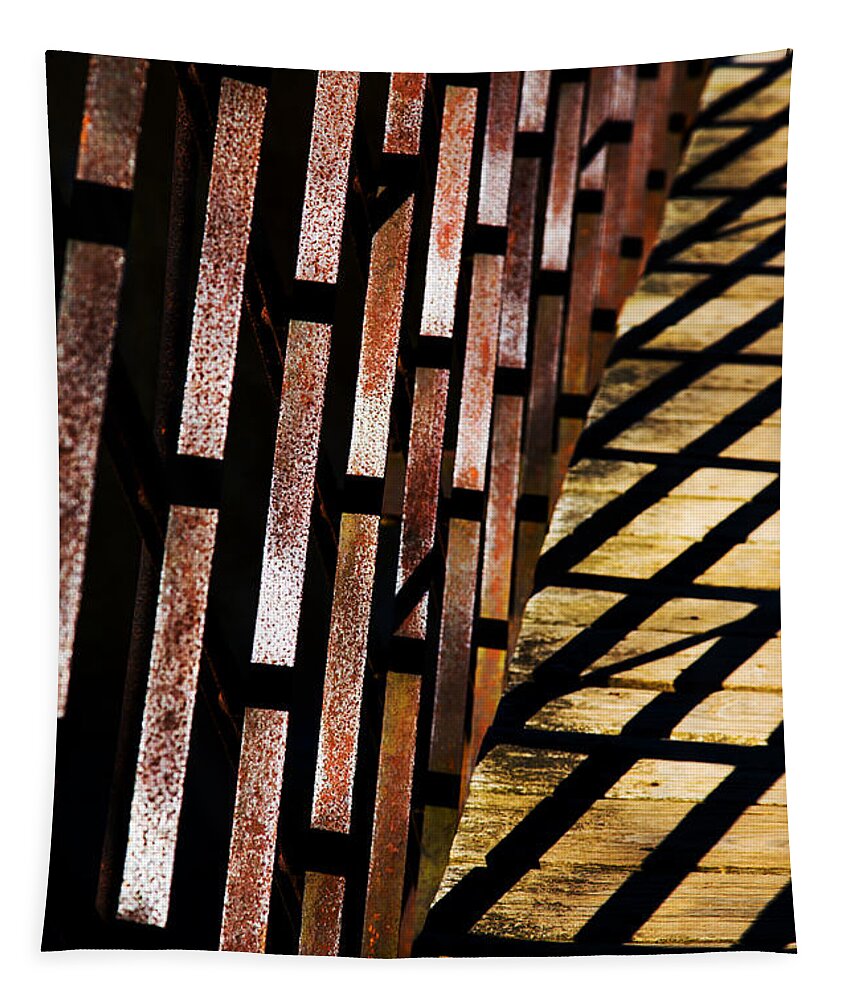Bridge Lines Tapestry featuring the photograph Bridge Lines by Karol Livote