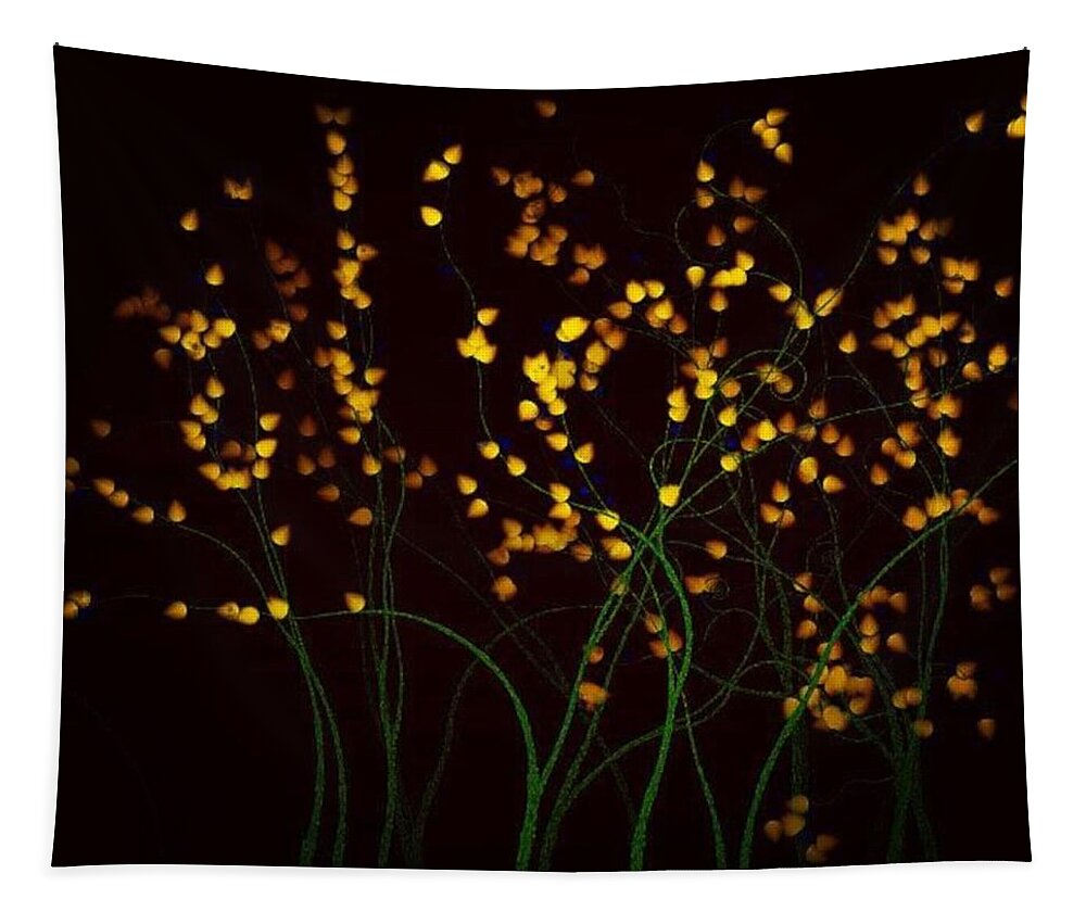 Abstract Tapestry featuring the photograph Bright Against The Night Black Sky by Nick Heap