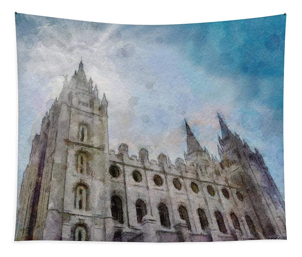 Lds Tapestry featuring the painting Brightly Beams by Greg Collins