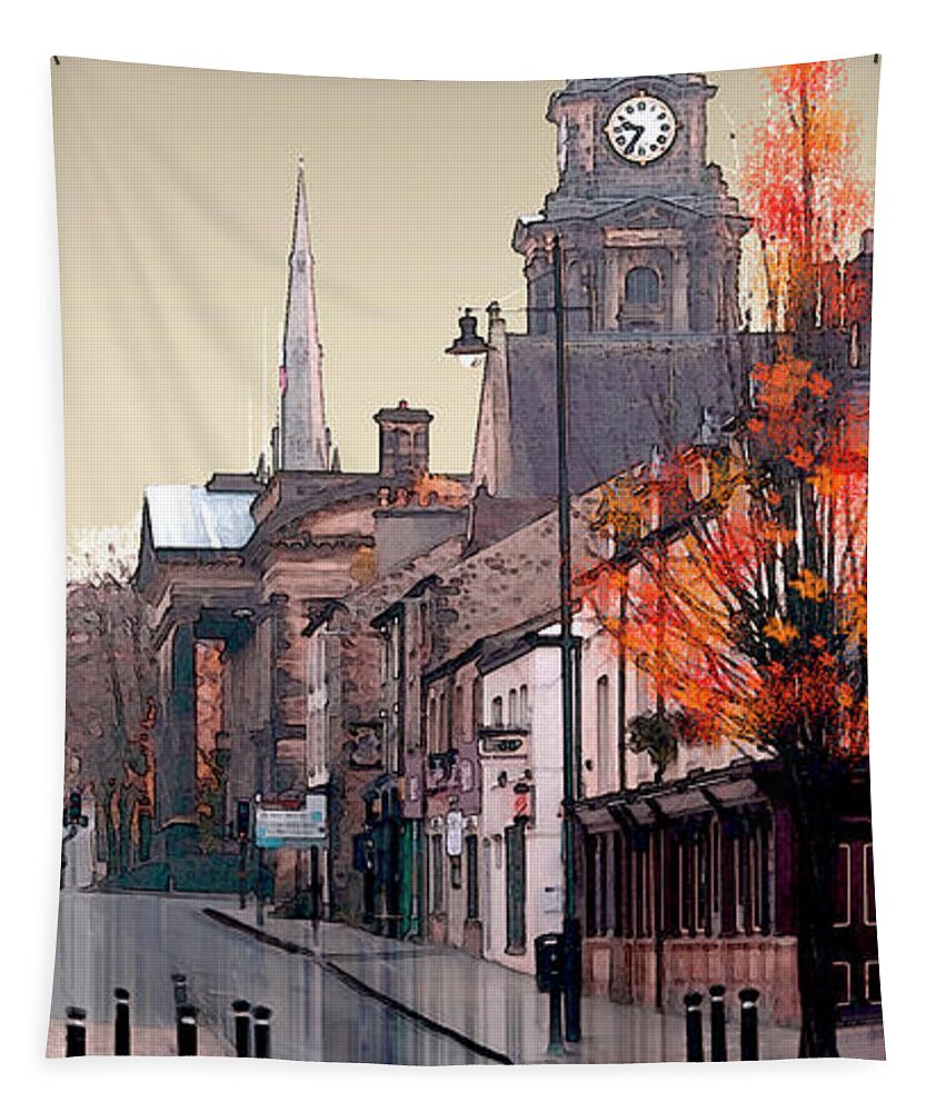 Lancaster Tapestry featuring the digital art Brock Street Reflection 2 by Joe Tamassy