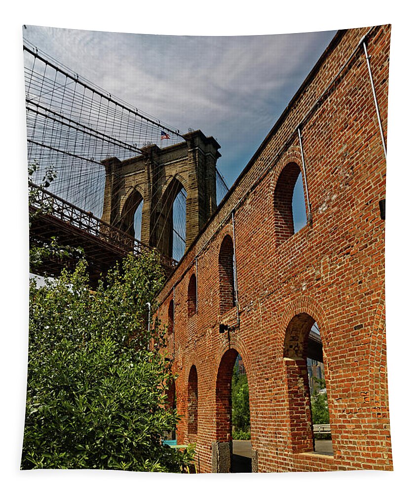 Brooklyn Bridge Tapestry featuring the photograph Brooklyn Bridge by Doolittle Photography and Art