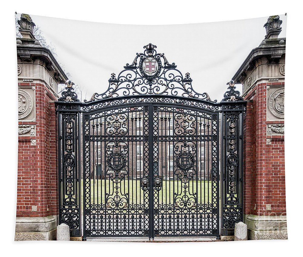 Brown University Tapestry featuring the photograph Brown University Gate by Edward Fielding