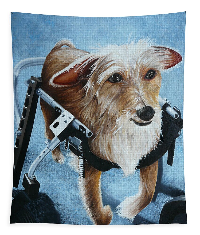 Pet Tapestry featuring the painting Buddy's Hope by Vic Ritchey