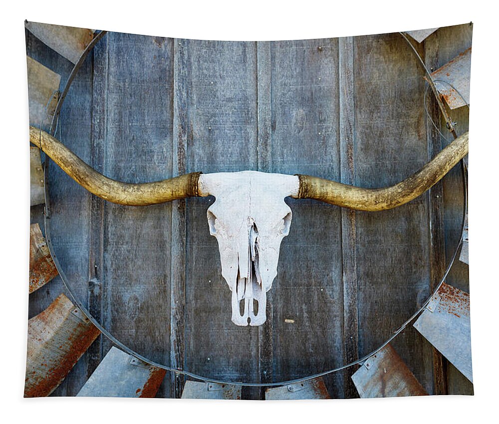 Texas Tapestry featuring the photograph Bull Blade by Raul Rodriguez