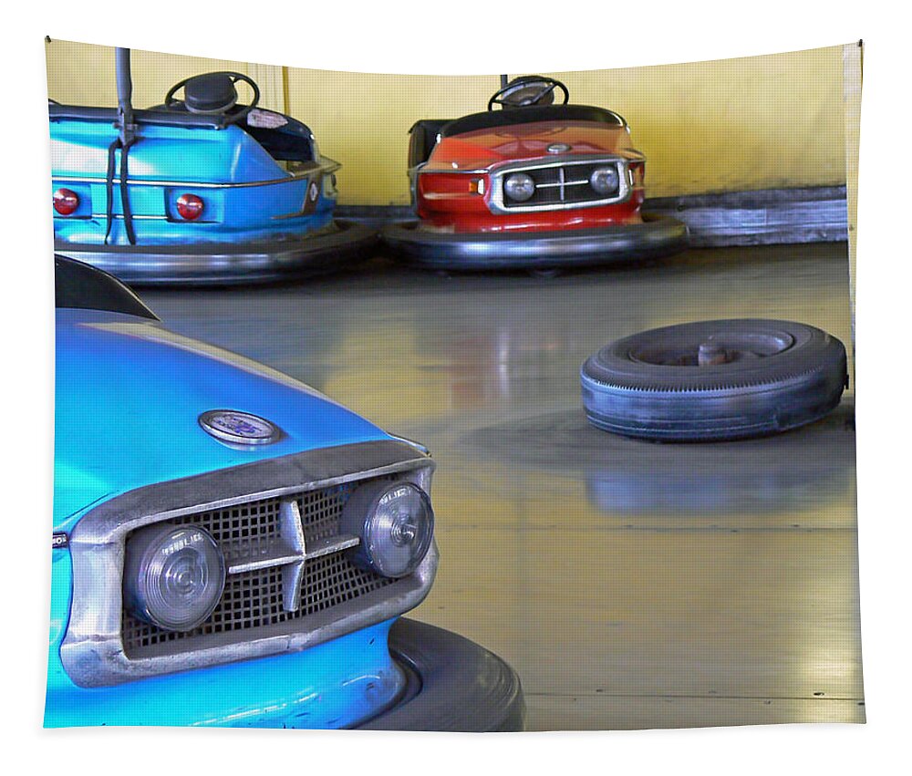 Bumper Cars Tapestry featuring the photograph Bumper Cars by Pamela Patch
