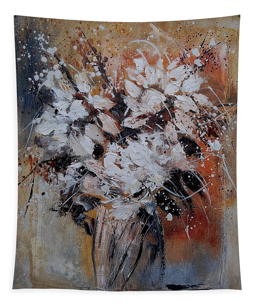 Flowers Tapestry featuring the painting Bunch 45900140 by Pol Ledent