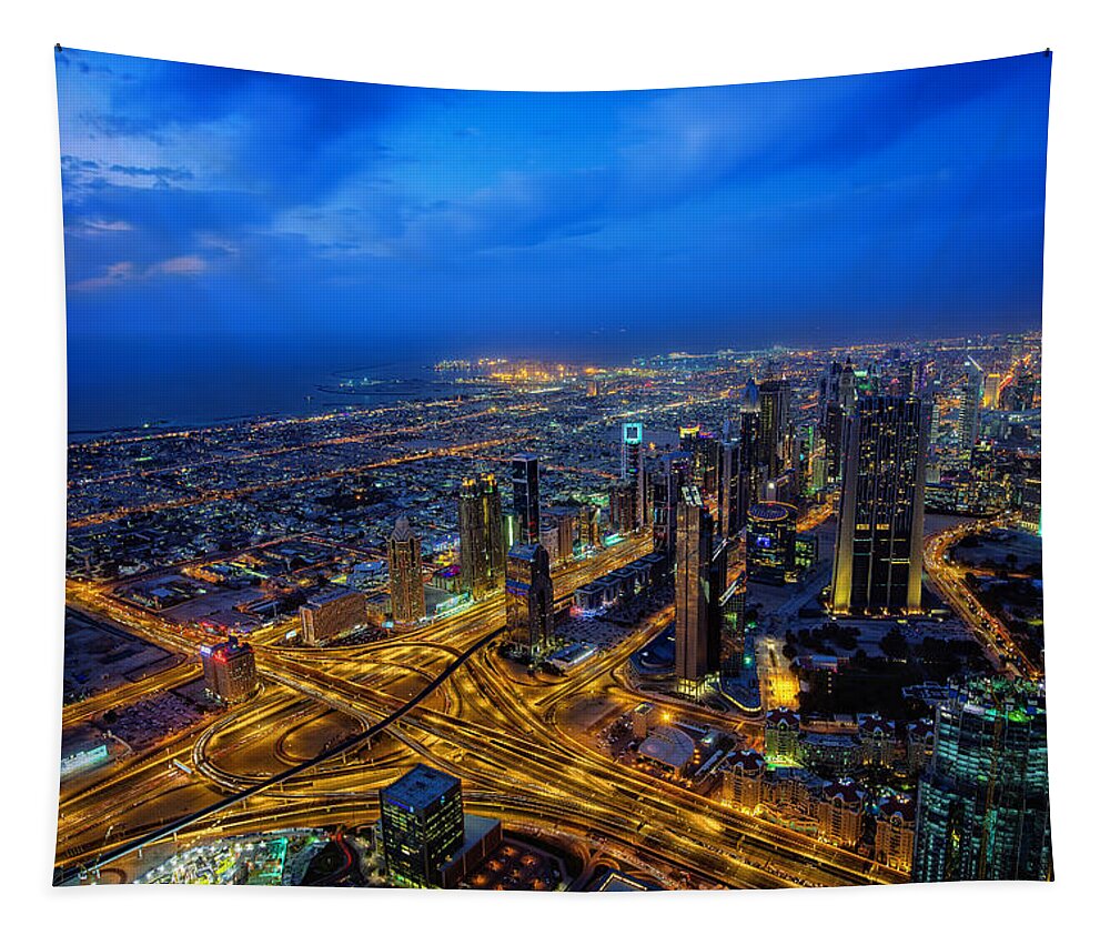 Burj Khalifa Tapestry featuring the photograph Burj Khalifa View by Ian Good