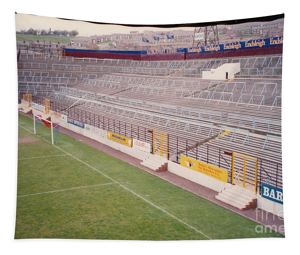  Tapestry featuring the photograph Burnley - Turf Moor - East Stand 2 - April 1991 by Legendary Football Grounds