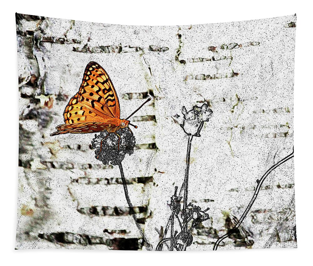 Butterfly Tapestry featuring the digital art Butterfly by K Bradley Washburn