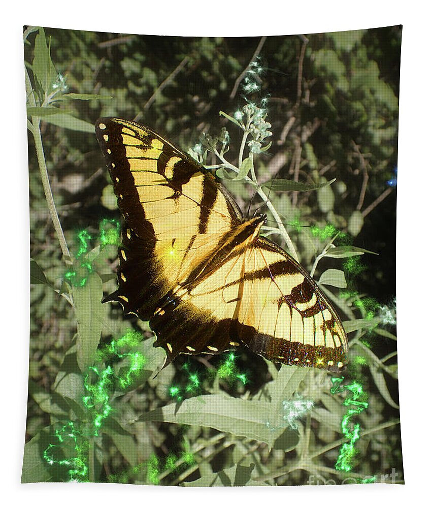 Eastern Tiger Swallowtail Tapestry featuring the photograph Butterfly Magic by Nicole Angell