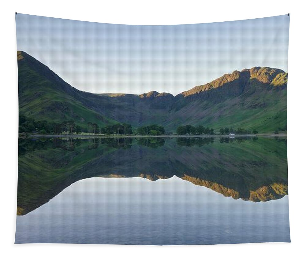 Buttermere Tapestry featuring the photograph Buttermere Reflections by Stephen Taylor