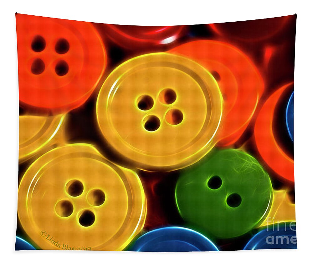 Buttons Tapestry featuring the photograph Buttons by Linda Blair