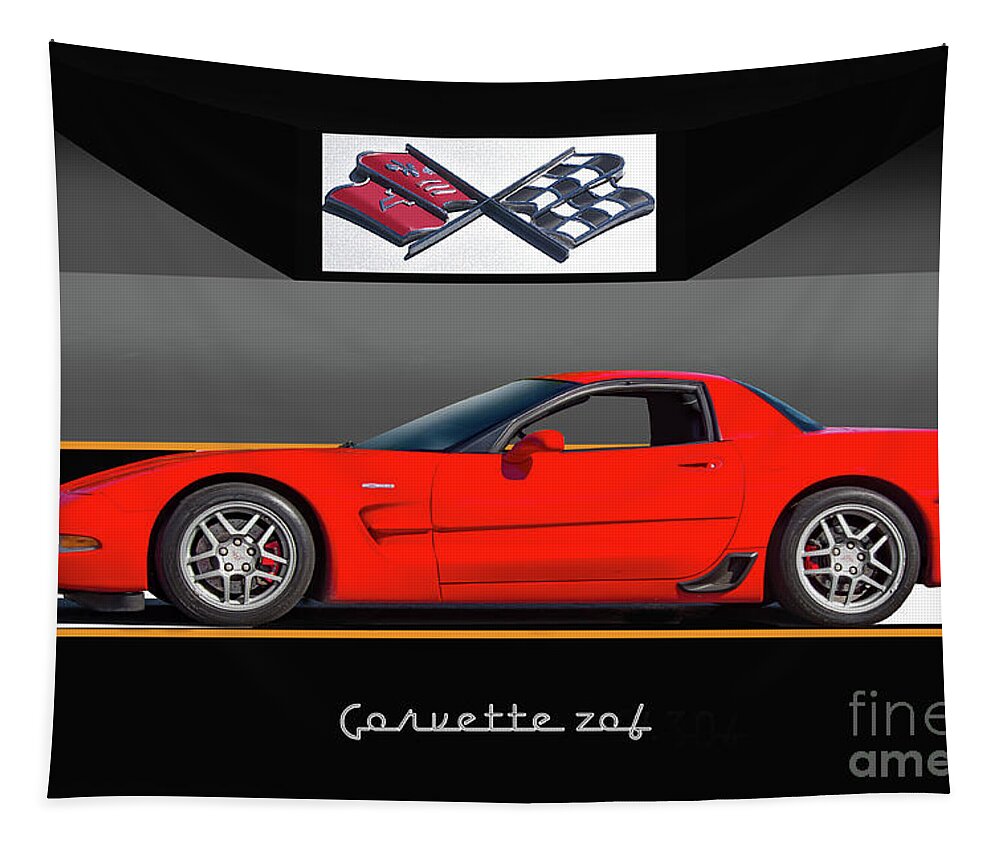 Auto Tapestry featuring the photograph C5 Corvette ZO6 'Profile' I by Dave Koontz