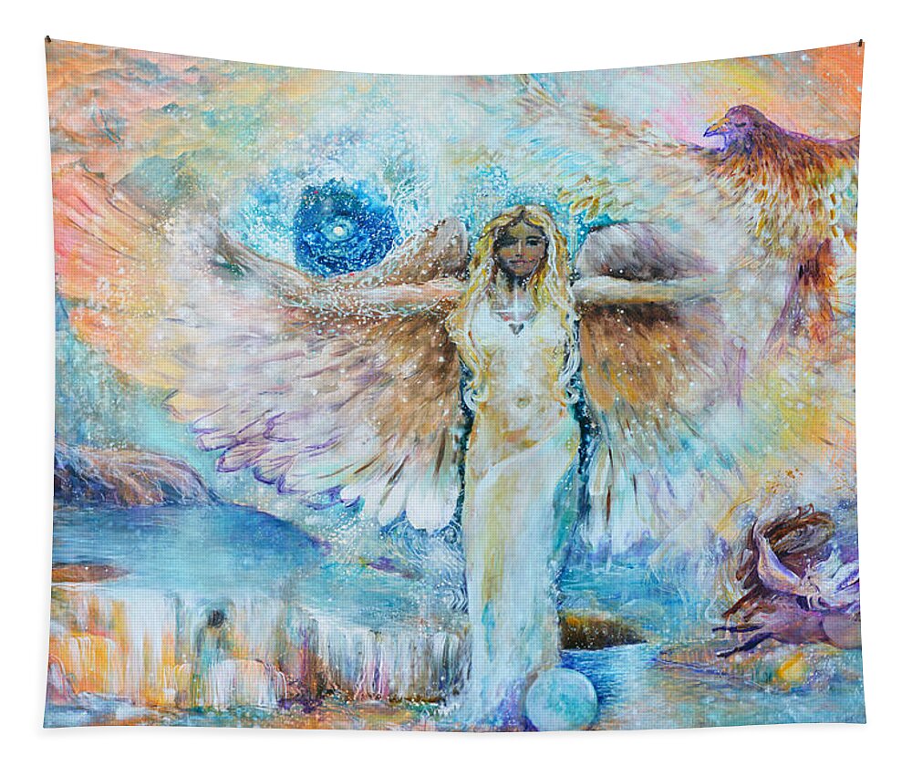 Cadecus Tapestry featuring the painting Cadecus by Ashleigh Dyan Bayer