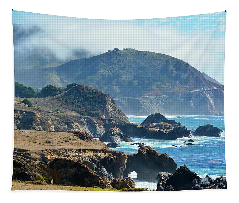 Big Sur Tapestry featuring the photograph California Big Sur by Kyle Hanson
