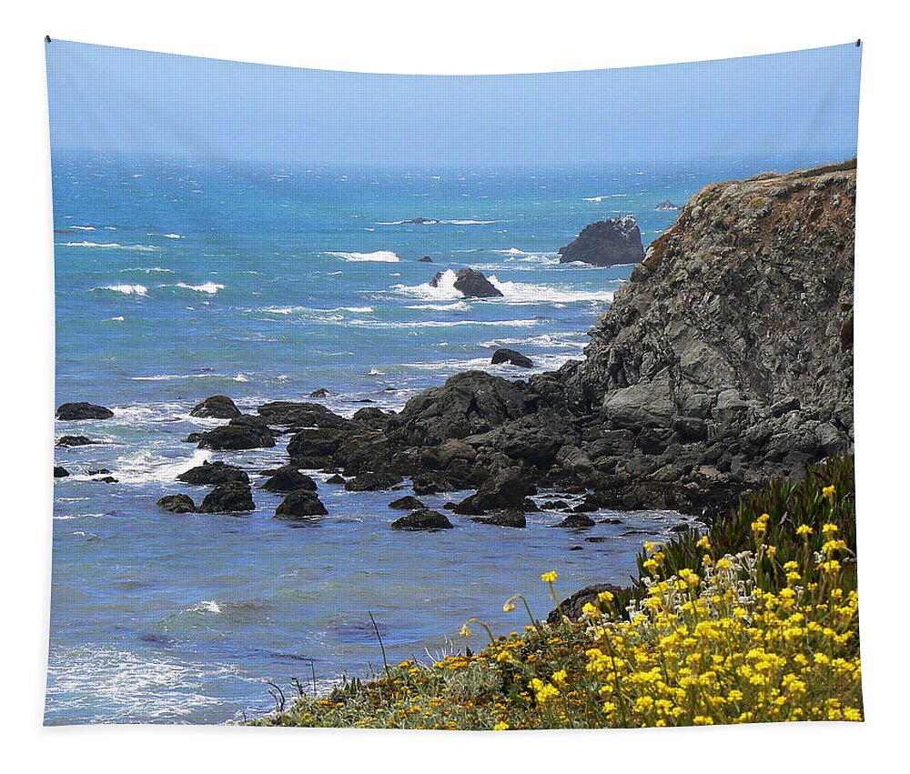 California Tapestry featuring the photograph California Coast by Laurel Powell