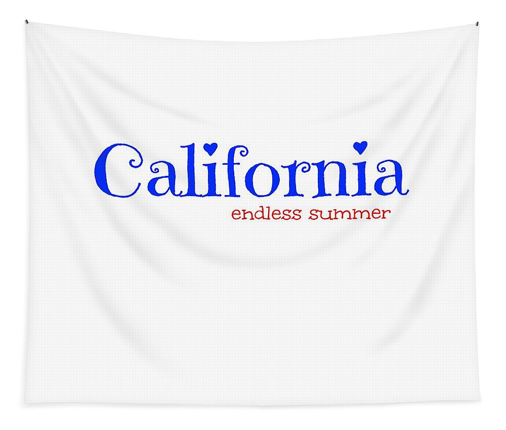 California Endless Summer Tapestry featuring the digital art California Endless Summer by Leah McPhail