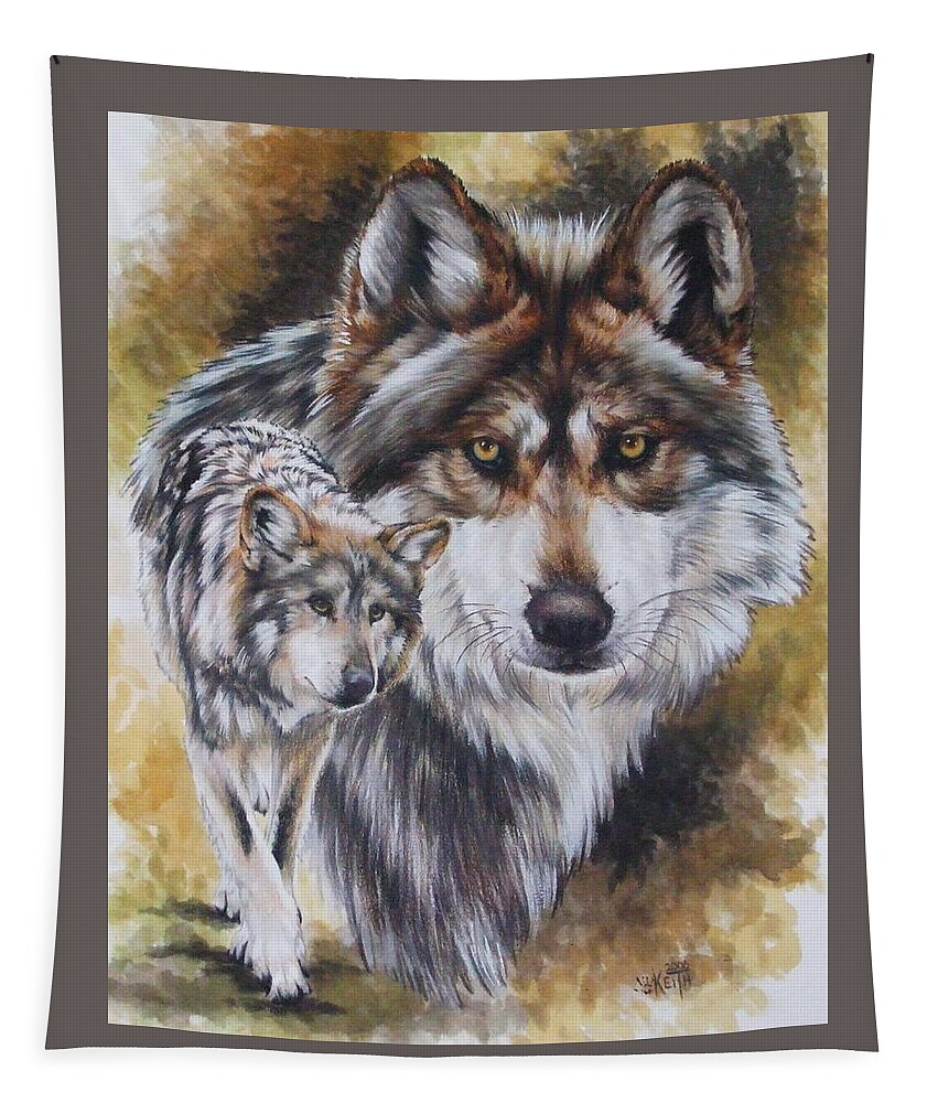 Wildlife Tapestry featuring the mixed media Callidity by Barbara Keith