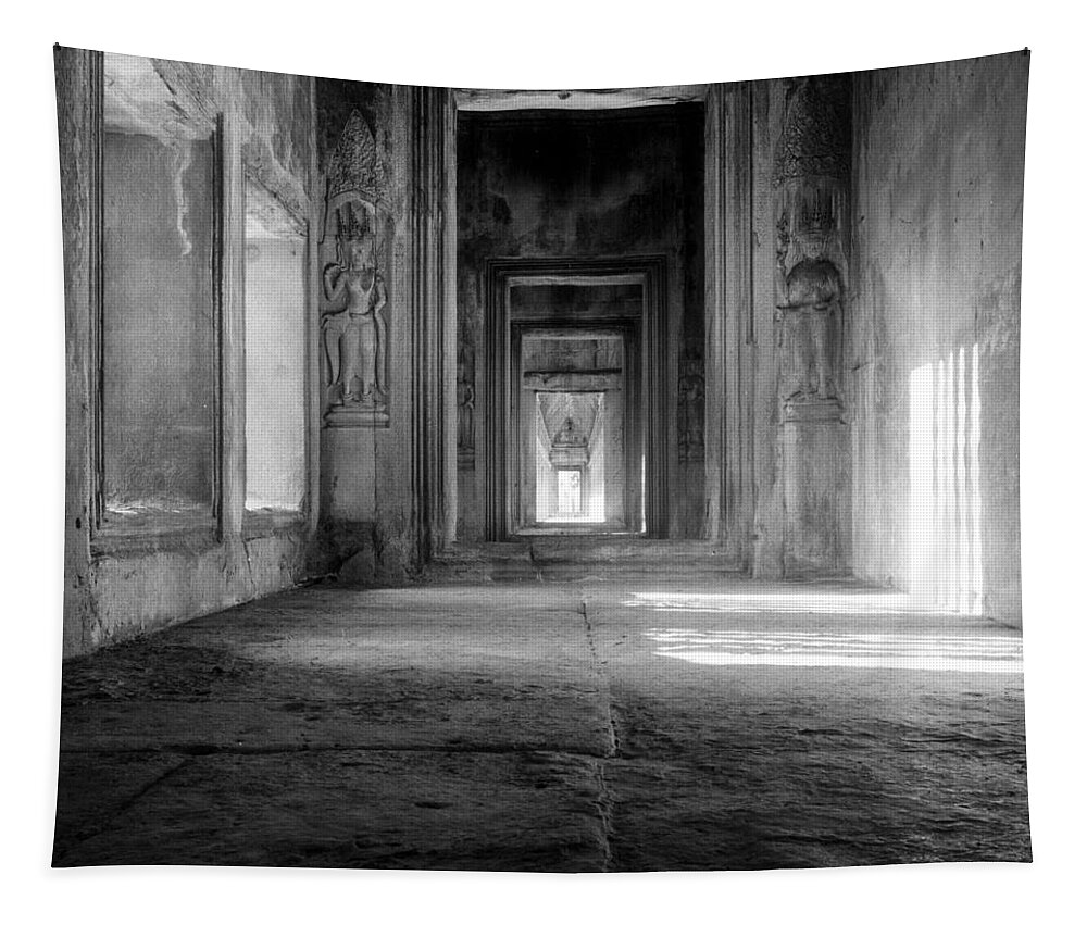 12th Century Tapestry featuring the photograph Cambodia: Angkor Wat by Granger