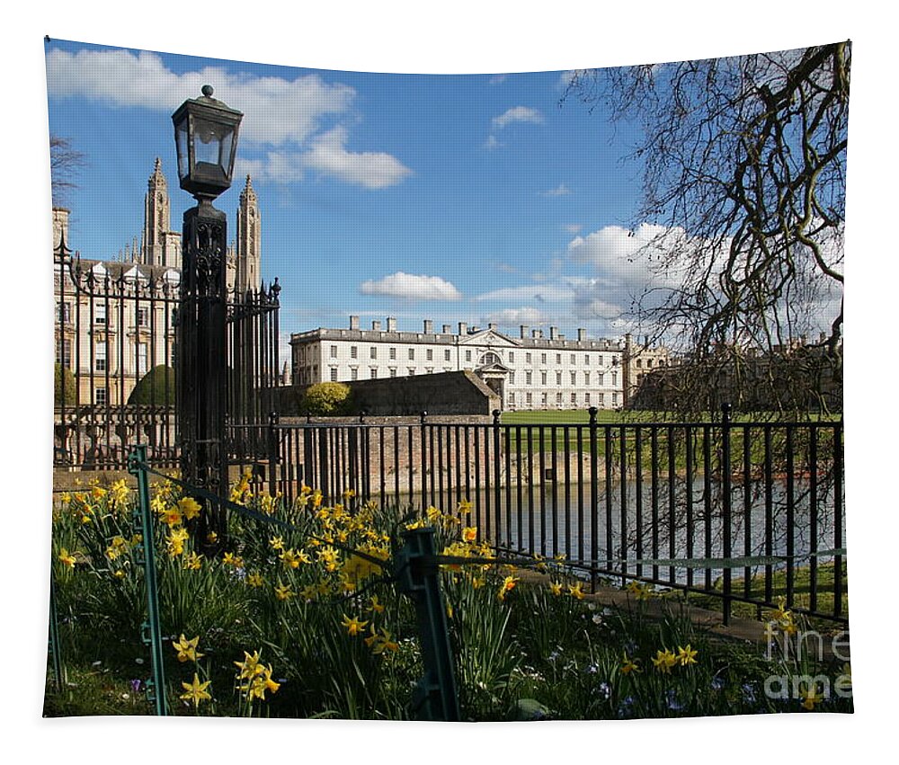 Cambridge Tapestry featuring the photograph Cambridge. End of March. by Elena Perelman