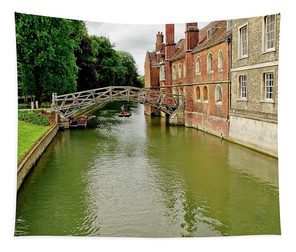 Cambridge Tapestry featuring the photograph Cambridge. Mathematical Bridge. by Elena Perelman