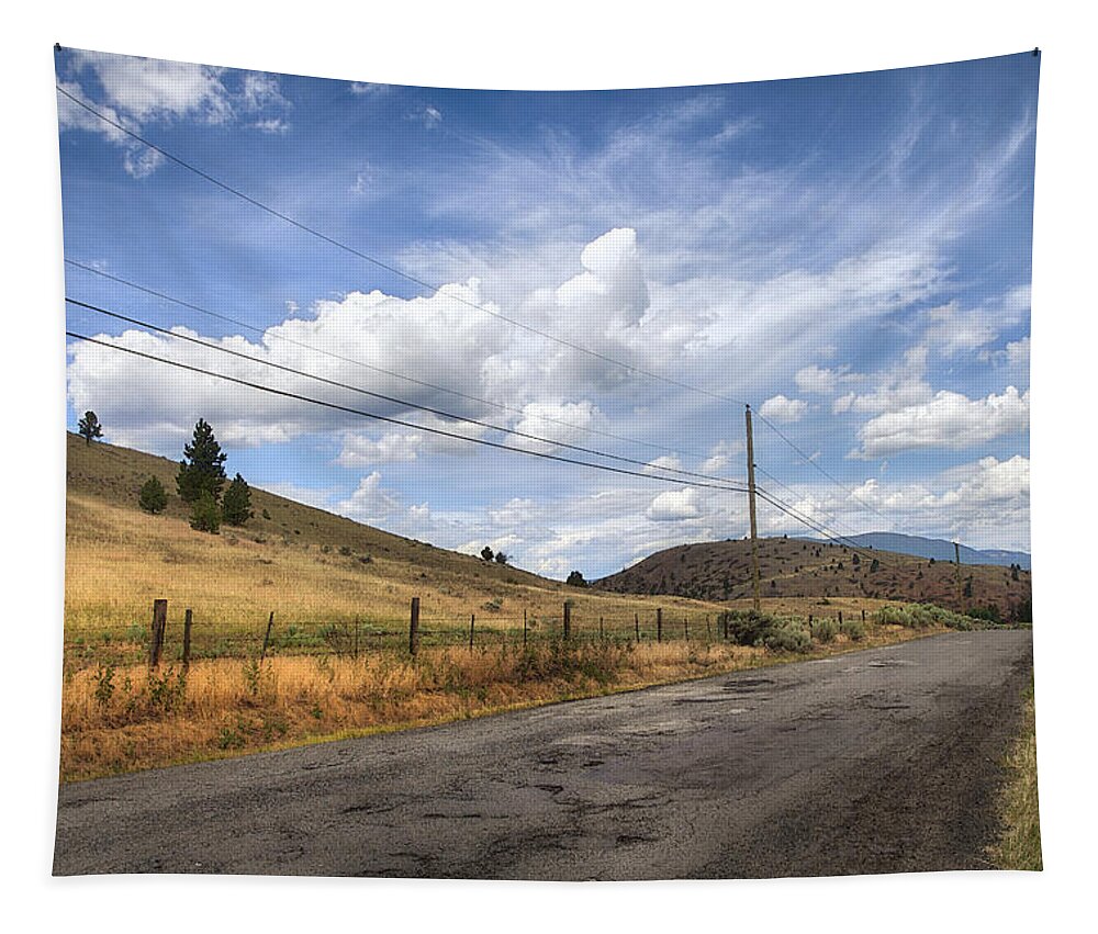 Country Tapestry featuring the photograph Campbell Creek Rd Landscape by Theresa Tahara
