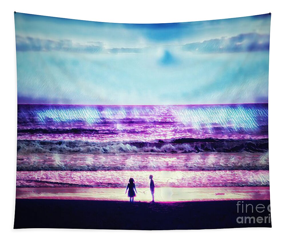 Children Tapestry featuring the digital art Can you see this? by HELGE Art Gallery