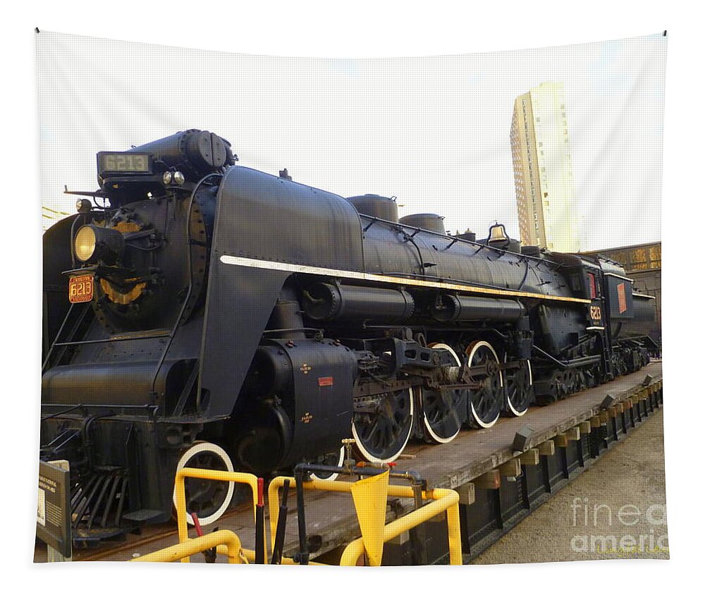 Locomotive Tapestry featuring the photograph Canadian National No. 6213 by Lingfai Leung