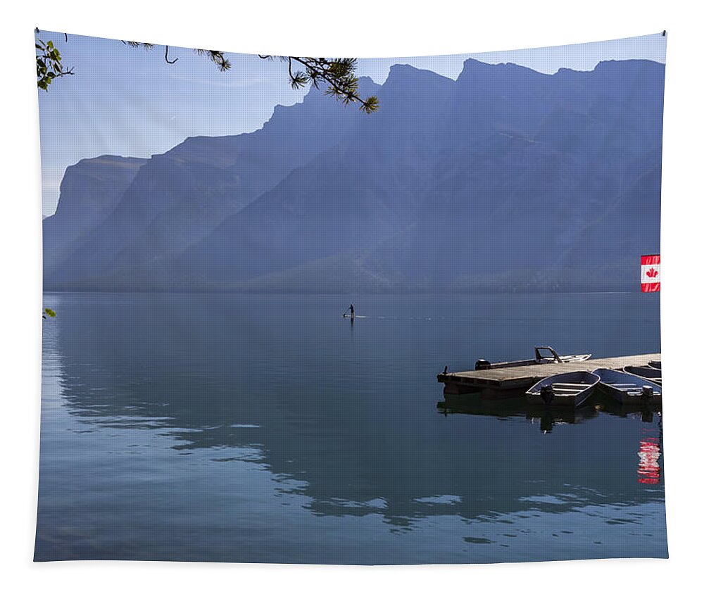 Canadian Serenity Tapestry featuring the photograph Canadian Serenity by Angela Stanton
