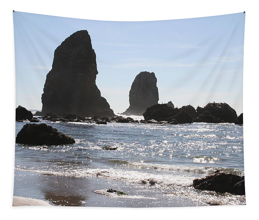 Sea Tapestry featuring the photograph Cannon Beach II by Quin Sweetman