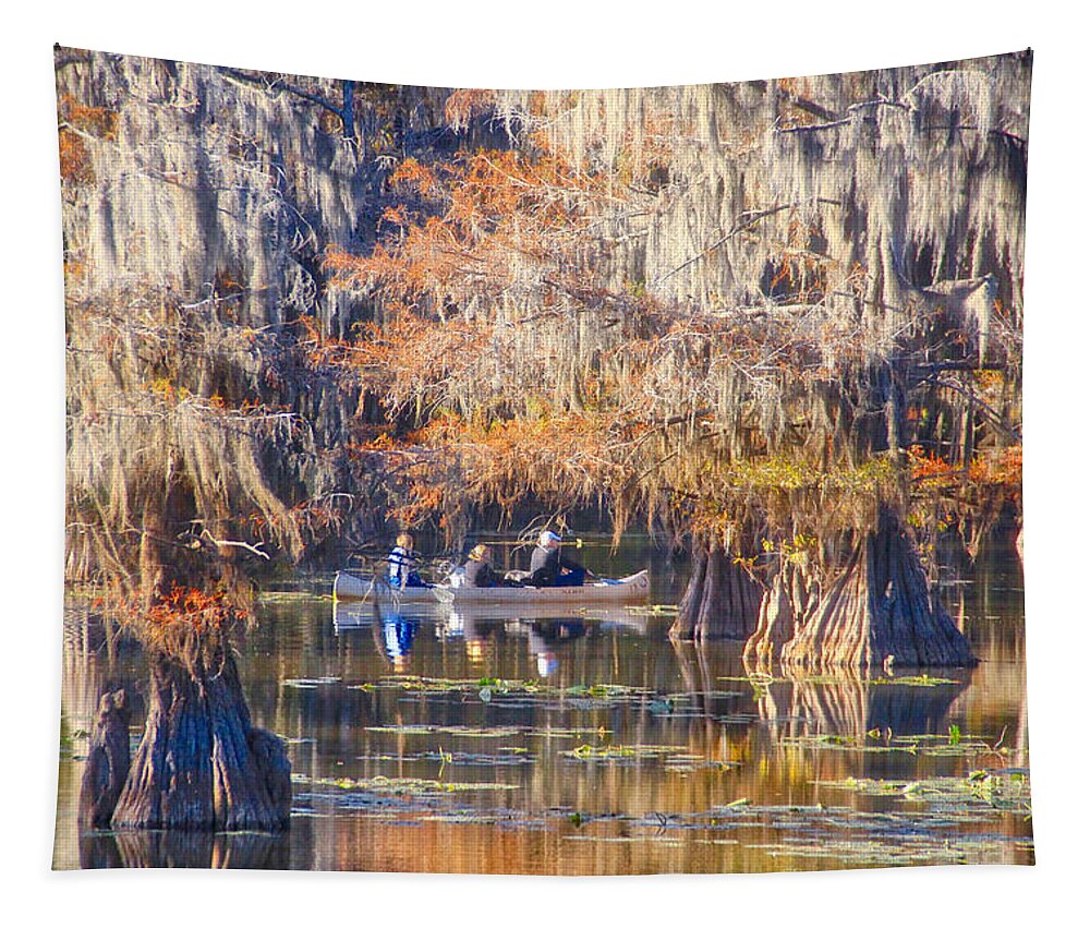 Canoeing Tapestry featuring the photograph Canoeing At Caddo by Linda James
