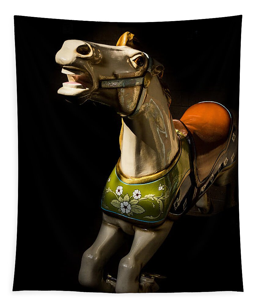 Carousel Tapestry featuring the photograph Carousel Horse by Jay Stockhaus