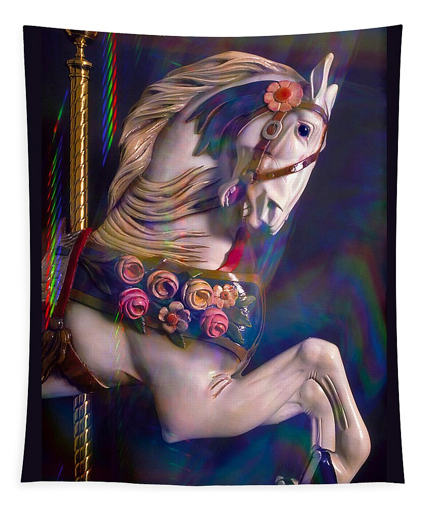Carousel Tapestry featuring the photograph Carousel Memories by Marie Hicks