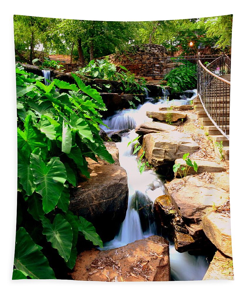Waterfall Tapestry featuring the photograph Cascading Down by Lisa Wooten