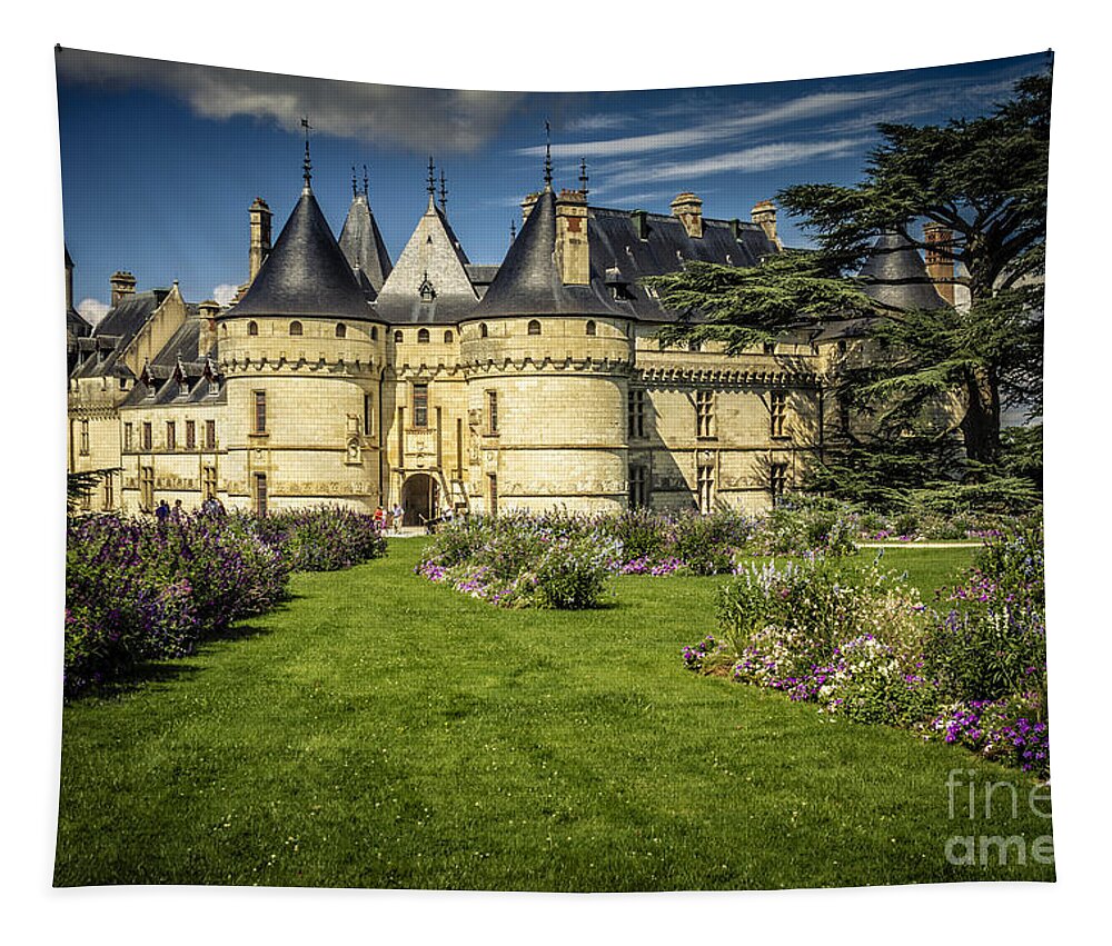 Chaumont Tapestry featuring the photograph Castle Chaumont with Garden by Heiko Koehrer-Wagner