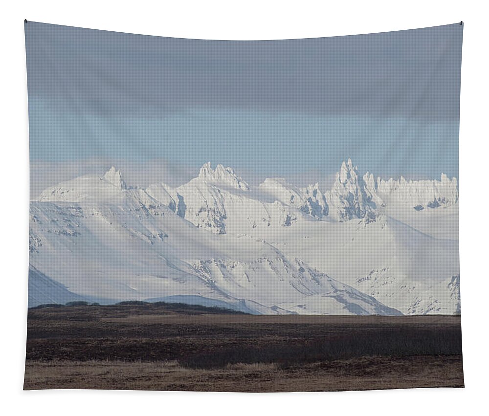 2018032000044 Tapestry featuring the photograph Izembec National Wildlife Refuge Castle Mountain Alaska by Robert Braley