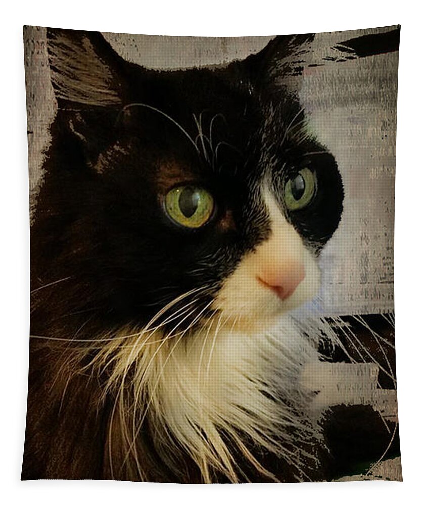 Cat Tapestry featuring the photograph Cat by Judy Hall-Folde
