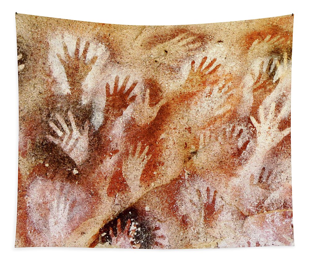 Cave Of The Hands Tapestry featuring the digital art Cave of the Hands - Cueva de las Manos by Weston Westmoreland