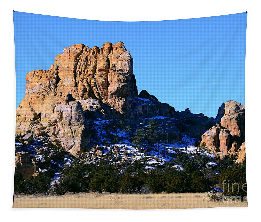 Southwest Landscape Tapestry featuring the photograph Cebollita bluff by Robert WK Clark