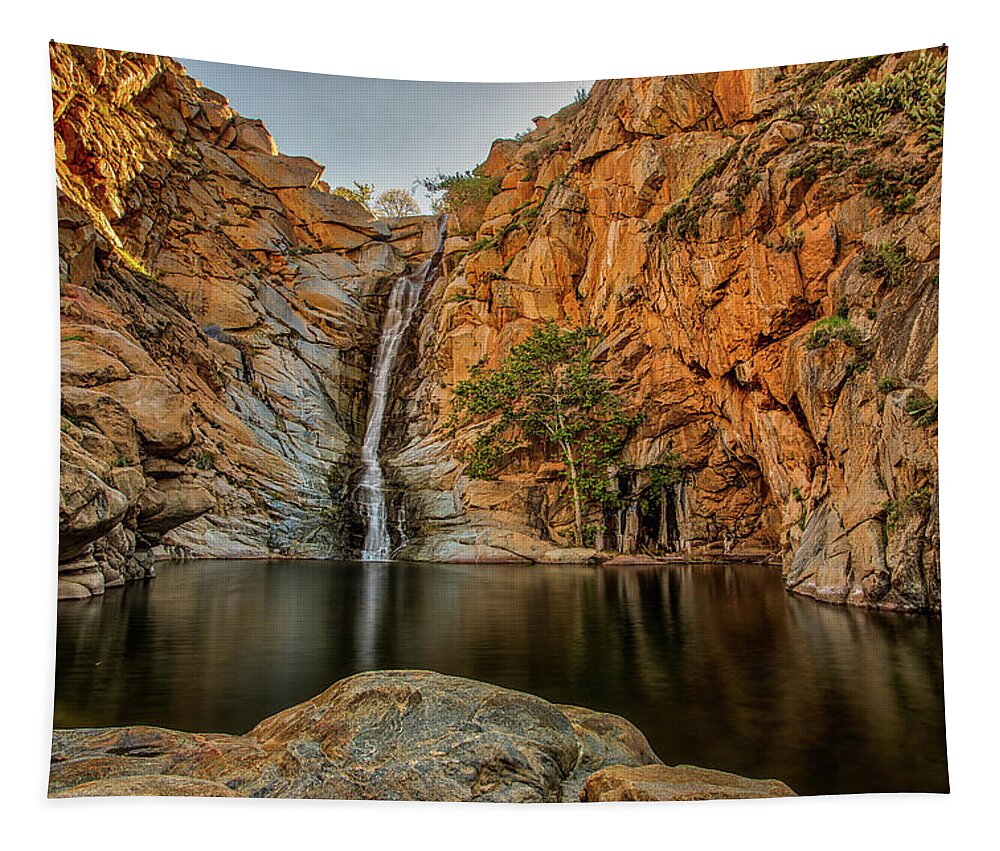 Backcountry Tapestry featuring the photograph Cedar Creek Falls Wide by Peter Tellone