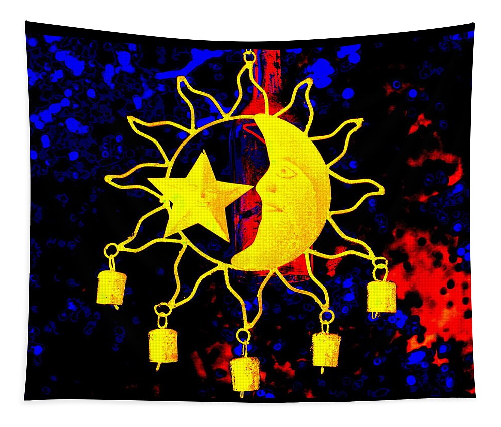 Sun Tapestry featuring the photograph Celestial Celebration by Larry Beat