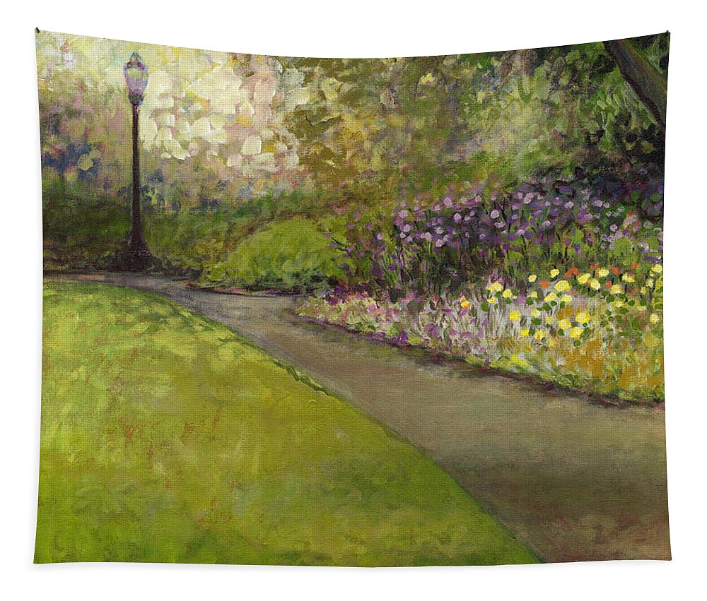Plein Air Tapestry featuring the painting Central Park by Jennifer Lommers