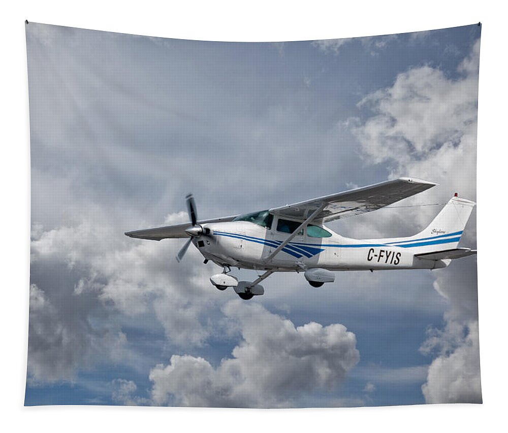 Aviation Tapestry featuring the photograph Cessna 182Q by Guy Whiteley