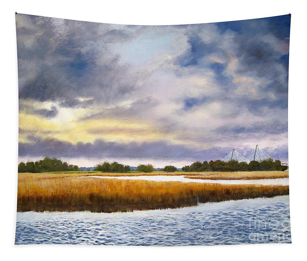 Charleston Tapestry featuring the painting Charleston Sky by Shirley Braithwaite Hunt