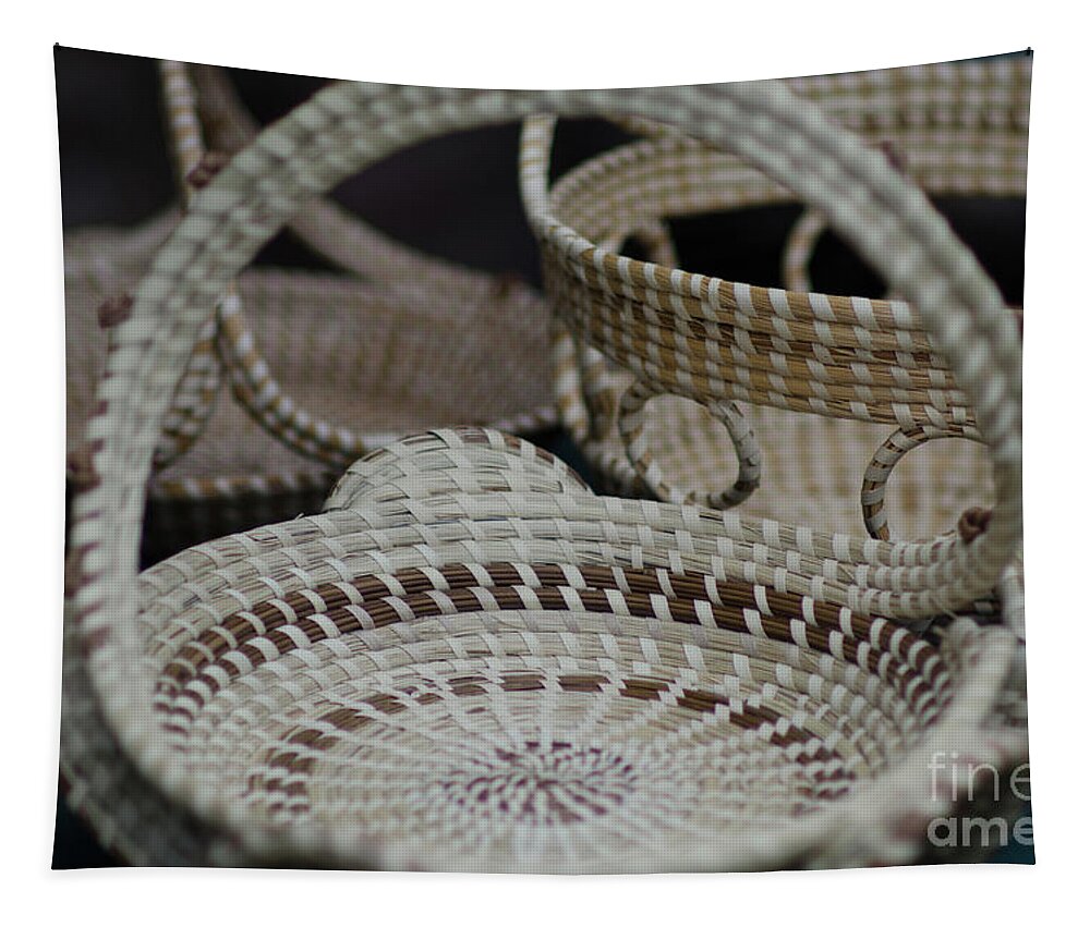 Basket Tapestry featuring the photograph Charleston Sweetgrass Baskets by Dale Powell