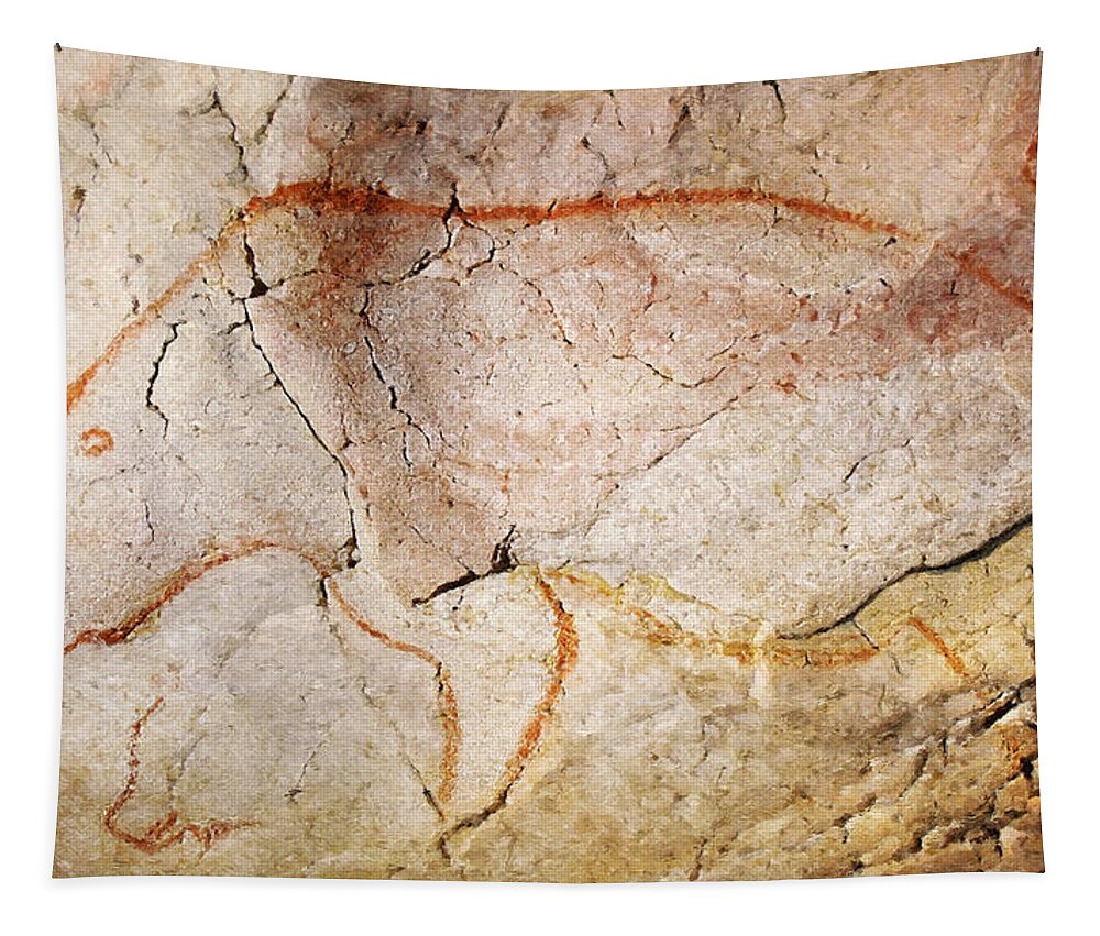 Chauvet Tapestry featuring the digital art Chauvet Cave Bear 3 by Weston Westmoreland