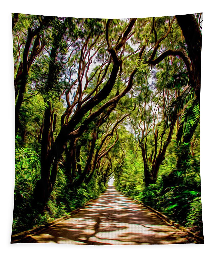 Trees Tapestry featuring the photograph Cherry Tree hill by Stuart Manning
